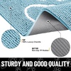 image:imageSmiry Dog Door Mat for Muddy Paws Absorbent Non Slip Dirt Trapper 47x32Sky Blue and White