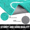 image:imageSmiry Dog Door Mat for Muddy Paws Absorbent Non Slip Dirt Trapper 47x32Turquoise and White