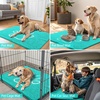 image:imageSmiry Dog Door Mat for Muddy Paws Absorbent Non Slip Dirt Trapper 47x32Turquoise and White