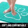 image:imageSmiry Dog Door Mat for Muddy Paws Absorbent Non Slip Dirt Trapper 47x32Turquoise and White