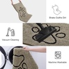 image:imageSmiry Dog Door Mat for Muddy Paws Absorbent Non Slip Dirt Trapper 47x32Warm Taupe and Black