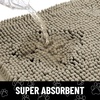 image:imageSmiry Dog Door Mat for Muddy Paws Absorbent Non Slip Dirt Trapper 47x32Warm Taupe and Black