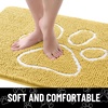 image:imageSmiry Dog Door Mat for Muddy Paws Absorbent Non Slip Dirt Trapper 47x32Yellow and White
