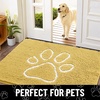 image:imageSmiry Dog Door Mat for Muddy Paws Absorbent Non Slip Dirt Trapper 47x32Yellow and White