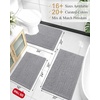 image:imageSmiry Thick Bathroom Rugs 32x20 Extra Soft Absorbent Chenille Bath Mats NonSlip Rubber Backing Machine Washable Quick Dry Bathroom Floor Mats for Tub Shower Home Decor Accessories GreyGrey
