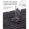 image:imageSmiry Thick Bathroom Rugs 32x20 Extra Soft Absorbent Chenille Bath Mats NonSlip Rubber Backing Machine Washable Quick Dry Bathroom Floor Mats for Tub Shower Home Decor Accessories GreyDark Grey