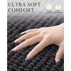 image:imageSmiry Thick Bathroom Rugs 32x20 Extra Soft Absorbent Chenille Bath Mats NonSlip Rubber Backing Machine Washable Quick Dry Bathroom Floor Mats for Tub Shower Home Decor Accessories GreyDark Grey