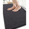 image:imageSmiry Thick Bathroom Rugs 32x20 Extra Soft Absorbent Chenille Bath Mats NonSlip Rubber Backing Machine Washable Quick Dry Bathroom Floor Mats for Tub Shower Home Decor Accessories GreyDark Grey
