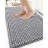 image:imageSmiry Thick Bathroom Rugs 32x20 Extra Soft Absorbent Chenille Bath Mats NonSlip Rubber Backing Machine Washable Quick Dry Bathroom Floor Mats for Tub Shower Home Decor Accessories GreyGrey