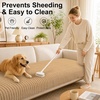 image:imageSmiry Couch Covers for Dogs Non Slip Plush Washable Sofa Cover for PetsCamel