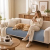 image:imageSmiry Couch Covers for Dogs Non Slip Plush Washable Sofa Cover for PetsGrey