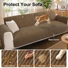 image:imageSmiry Couch Covers for Dogs Non Slip Plush Washable Sofa Cover for PetsMocha