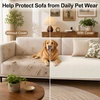 image:imageSmiry Couch Covers for Dogs Non Slip Plush Washable Sofa Cover for PetsWhite
