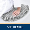 image:imageSmiry Soft Chenille Bathroom Toilet Lid Cover Stays in Place Rubber Backing Covers Machine Washable 175x15 Fits Most Round Elongated and Oblong Lids Accessories Decor Light GreyLight Grey
