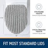 image:imageSmiry Soft Chenille Bathroom Toilet Lid Cover Stays in Place Rubber Backing Covers Machine Washable 175x15 Fits Most Round Elongated and Oblong Lids Accessories Decor Light GreyLight Grey