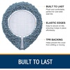 image:imageSmiry Soft Chenille Bathroom Toilet Lid Cover Stays in Place Rubber Backing Covers Machine Washable 175x15 Fits Most Round Elongated and Oblong Lids Accessories Decor Light GreyGrayish Blue
