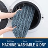 image:imageSmiry Soft Chenille Bathroom Toilet Lid Cover Stays in Place Rubber Backing Covers Machine Washable 175x15 Fits Most Round Elongated and Oblong Lids Accessories Decor Light GreyGrayish Blue