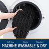 image:imageSmiry Soft Chenille Bathroom Toilet Lid Cover Stays in Place Rubber Backing Covers Machine Washable 175x15 Fits Most Round Elongated and Oblong Lids Accessories Decor Light GreyBlack