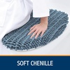 image:imageSmiry Soft Chenille Bathroom Toilet Lid Cover Stays in Place Rubber Backing Covers Machine Washable 175x15 Fits Most Round Elongated and Oblong Lids Accessories Decor Light GreyGrayish Blue
