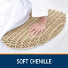 image:imageSmiry Soft Chenille Bathroom Toilet Lid Cover Stays in Place Rubber Backing Covers Machine Washable 175x15 Fits Most Round Elongated and Oblong Lids Accessories Decor Light GreyBeige