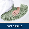 image:imageSmiry Soft Chenille Bathroom Toilet Lid Cover Stays in Place Rubber Backing Covers Machine Washable 175x15 Fits Most Round Elongated and Oblong Lids Accessories Decor Light GreySage Green