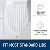 image:imageSmiry Soft Chenille Bathroom Toilet Lid Cover Stays in Place Rubber Backing Covers Machine Washable 175x15 Fits Most Round Elongated and Oblong Lids Accessories Decor Light GreyWhite