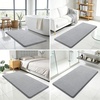 image:imageSmiry Thick Memory Foam Bath Mat 32X20 Ultra Soft NonSlip Bathroom Rug Plush Water Absorbent Quick Dry and Machine Washable Floor Mat for Shower Tub amp Home Decor GreyGrey