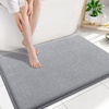 image:imageSmiry Thick Memory Foam Bath Mat 32X20 Ultra Soft NonSlip Bathroom Rug Plush Water Absorbent Quick Dry and Machine Washable Floor Mat for Shower Tub amp Home Decor GreyGrey