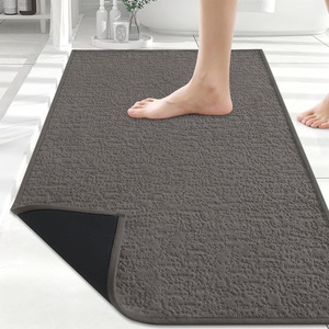 image:imageSmiry Bath Mats 30x20 Super Absorbent Low Pile Bath Rugs NonSlip Washable Quick Dry Carpet for Bathroom Dark GreyDark Grey