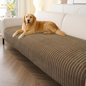 image:imageSmiry Couch Covers for Dogs Non Slip Plush Washable Sofa Cover for PetsMocha